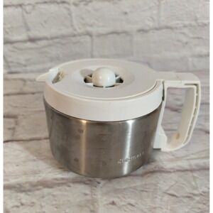 Cuisinart 4 Cup Stainless Steel Thermal Replacement Carafe with White Lid